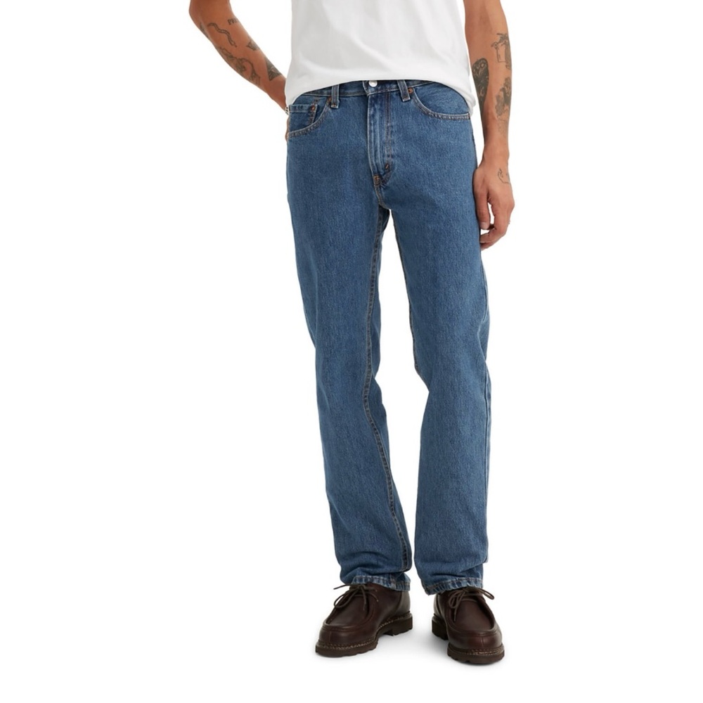 Levi’s Men's 505 Regular Fit Zip Fly Blue Jeans